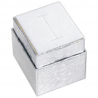 Mini Starlight ring box silver w/white foam